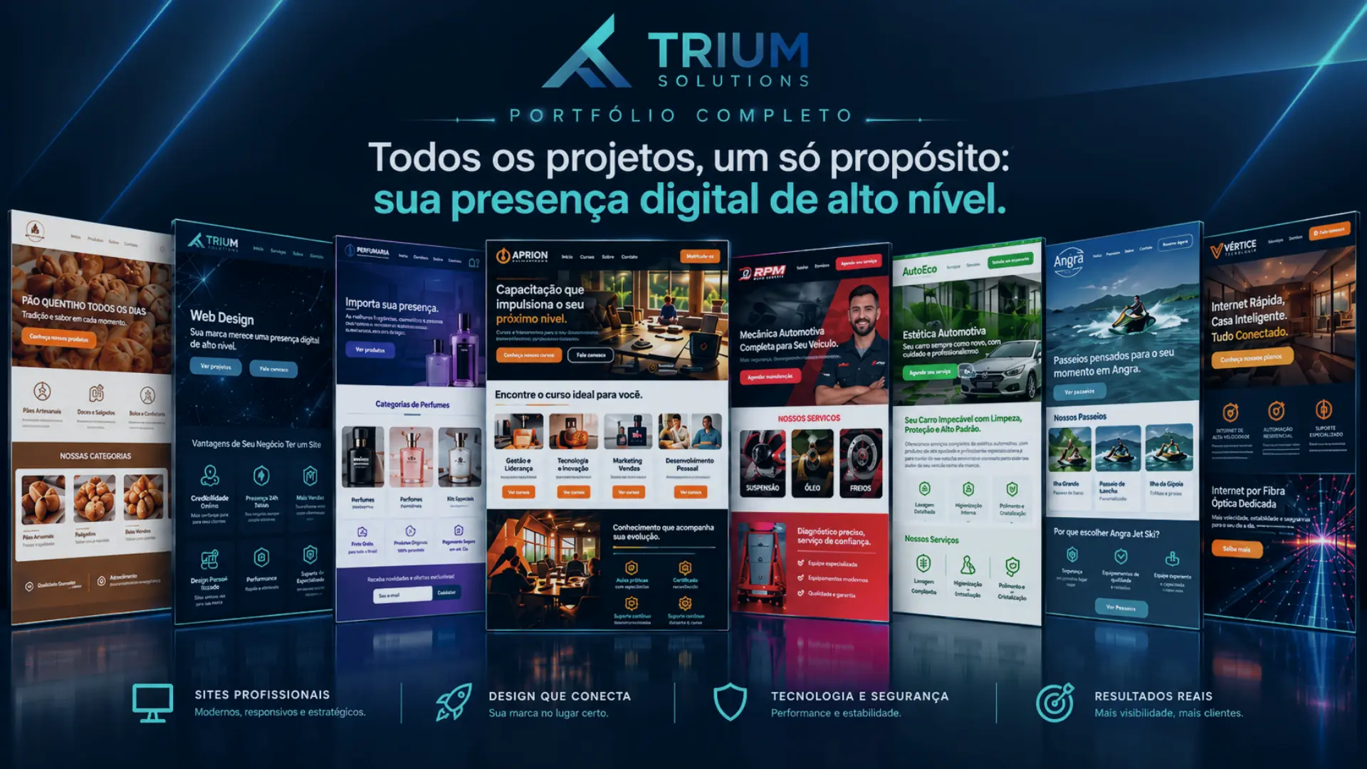 Portifolio trium solutions web criação de sites web designer angra dos reis rio de janeior brasil